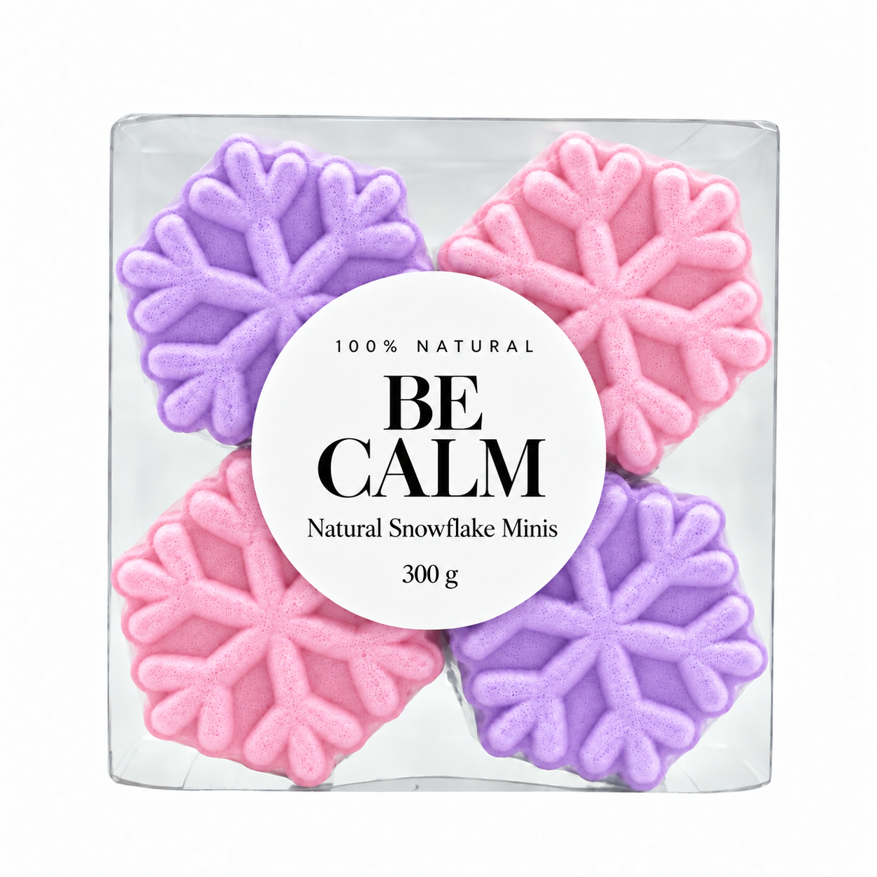 4 Mini Snowflake Bomb Set - Natural Be Calm Set (4 Pack)