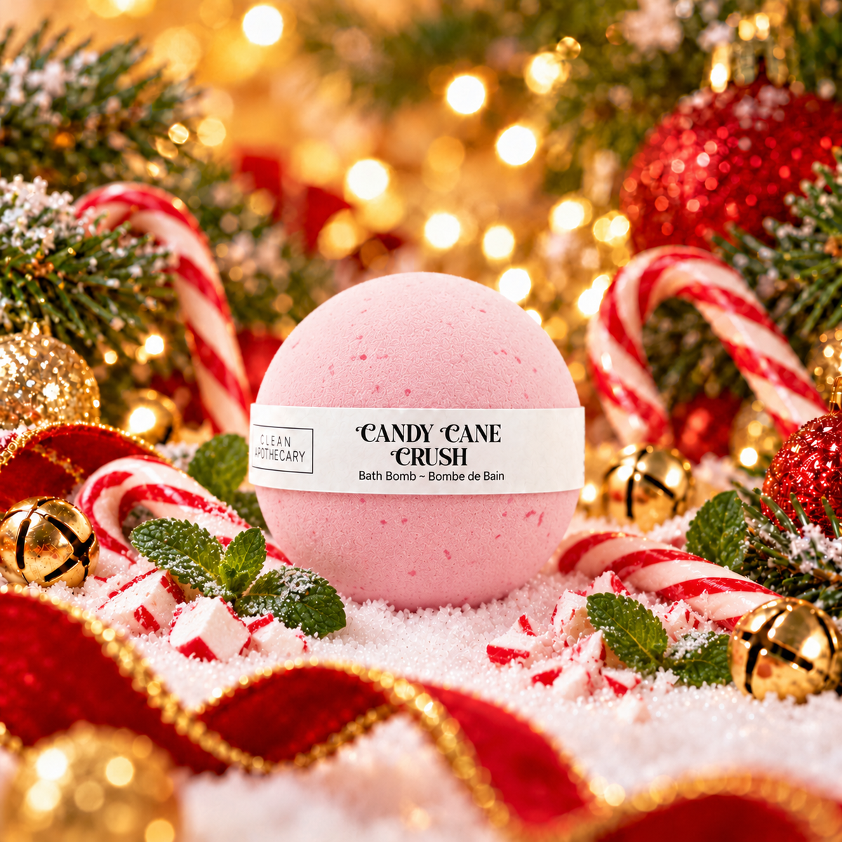 85g Mini Bath Bomb - Candy Cane Crush (12 Pack)