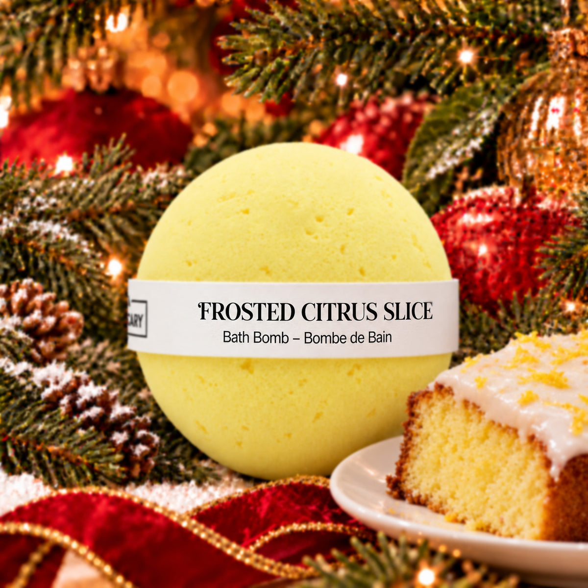 200g Bath Bomb - Frosted Citrus Slice (12 Pack)