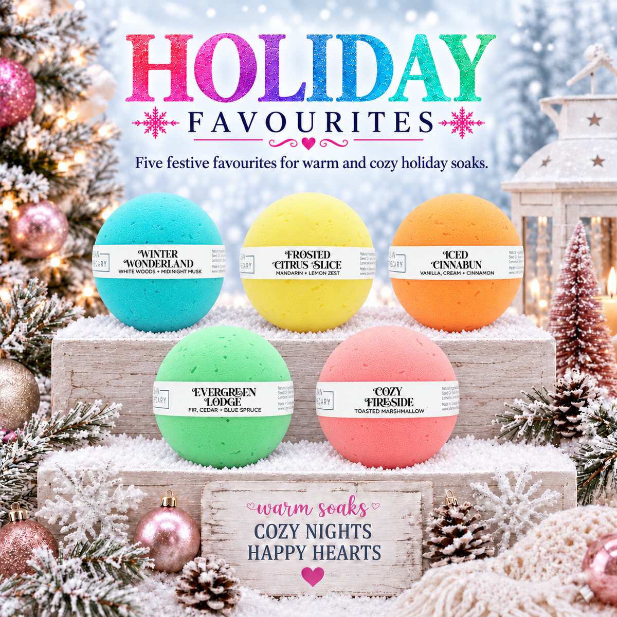 Favourites Holiday Chromotherapy Bath Bomb Set (60 Bath Bombs)