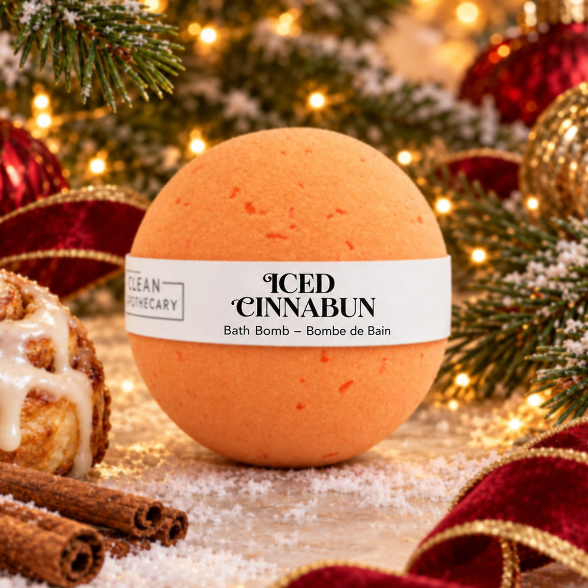 200g Bath Bomb -  Iced Cinnabun (12 Pack)