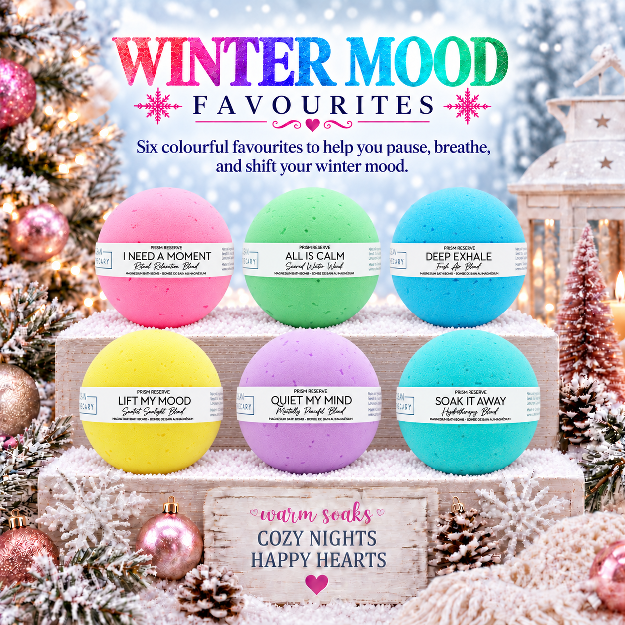 Favourites Winter Mood Chromotherapy Bath Bomb Set (72 Bath Bombs)