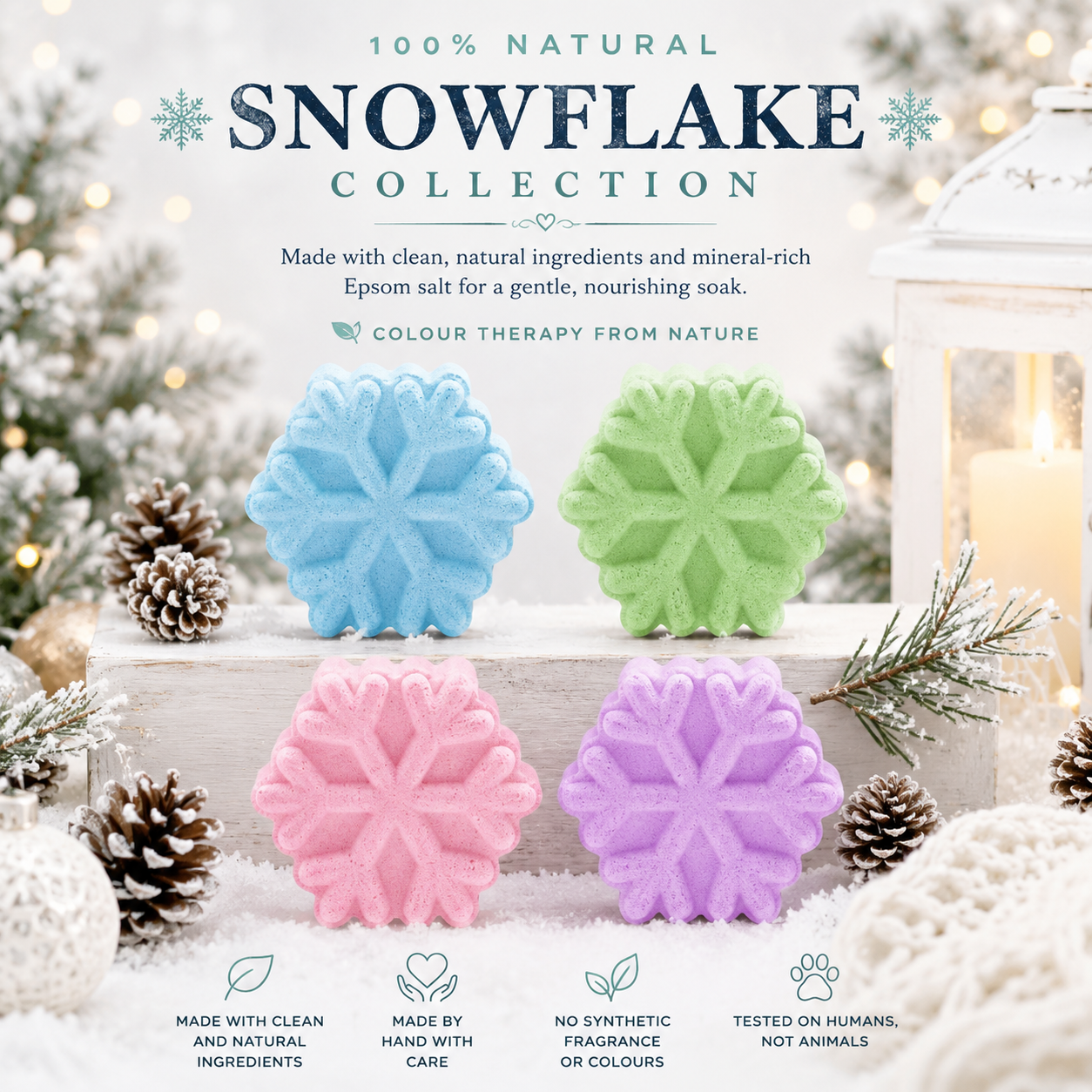 Snowflake Natural Mini Bomb Starter Set (48 Mini Bombs)